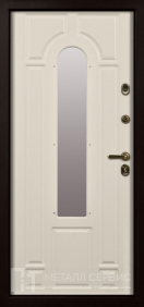 Дверь со стеклом и ковкой МДФ RAL №3