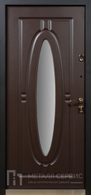 Дверь со стеклом и ковкой МДФ RAL №4